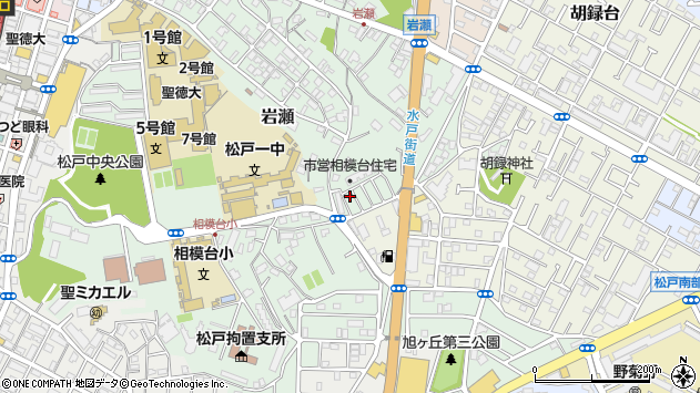 〒271-0076 千葉県松戸市岩瀬の地図