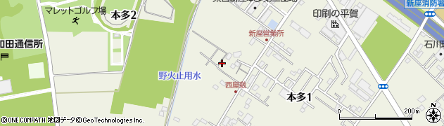 埼玉県新座市本多周辺の地図