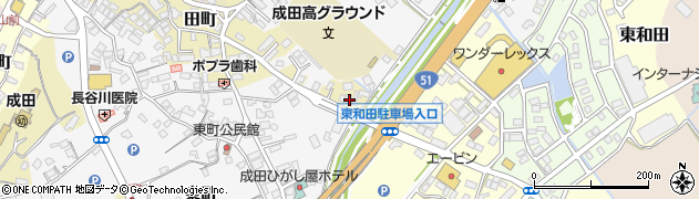 千葉県成田市田町79周辺の地図