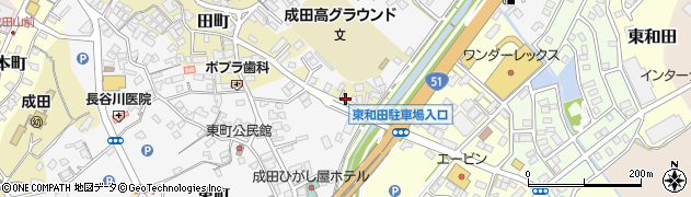 千葉県成田市田町72周辺の地図