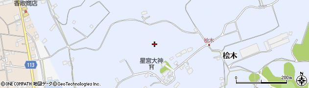 千葉県多古町（香取郡）桧木周辺の地図
