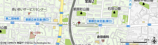 東京都足立区栗原周辺の地図