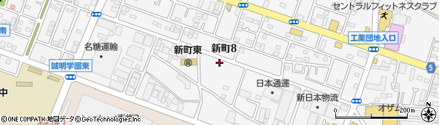 東京都青梅市新町8丁目周辺の地図