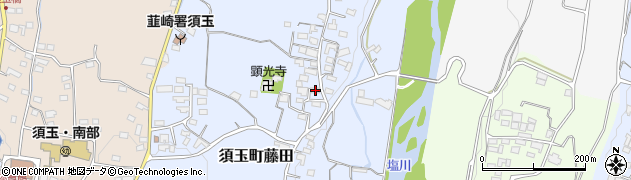 山梨県北杜市須玉町藤田1438周辺の地図