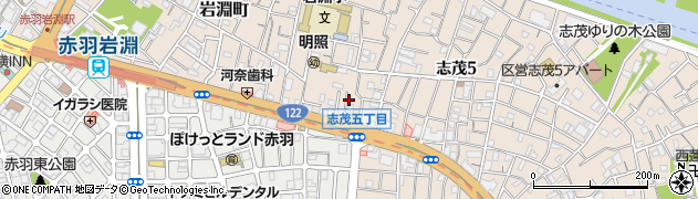 東京都北区岩淵町1周辺の地図