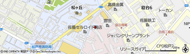 千葉県松戸市松戸新田558周辺の地図