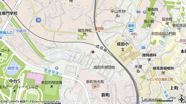 〒286-0028 千葉県成田市幸町の地図