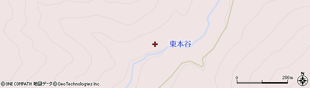 東本谷周辺の地図