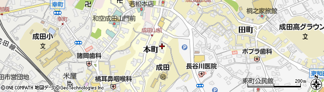 千葉県成田市本町596周辺の地図