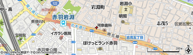 東京都北区岩淵町13-2周辺の地図