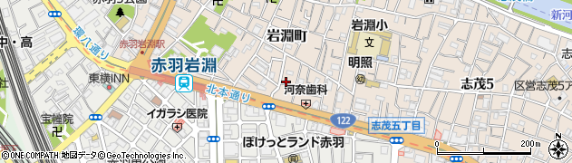 東京都北区岩淵町13周辺の地図