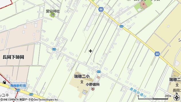 〒190-1231 東京都西多摩郡瑞穂町長岡長谷部の地図