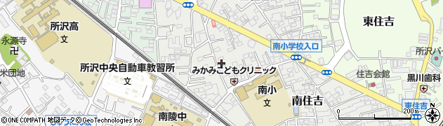 埼玉県所沢市南住吉周辺の地図