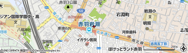 東京都北区岩淵町34周辺の地図