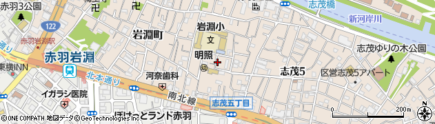 東京都北区岩淵町5周辺の地図