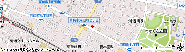 松屋 青梅河辺町店周辺の地図