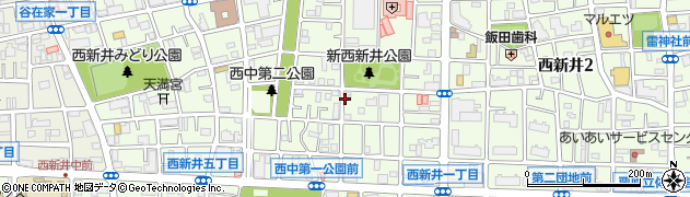 東京都足立区西新井周辺の地図