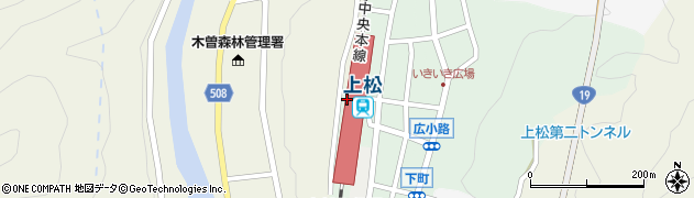 上松駅周辺の地図