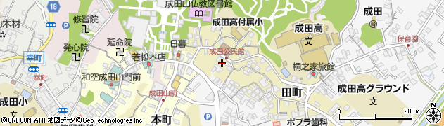 千葉県成田市田町324周辺の地図