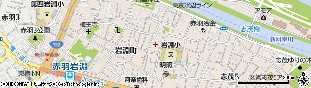 東京都北区岩淵町8周辺の地図