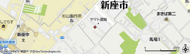埼玉県新座市馬場1丁目12周辺の地図