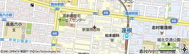 東京都板橋区蓮根周辺の地図