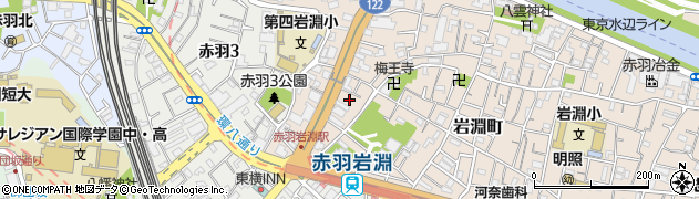 東京都北区岩淵町37周辺の地図