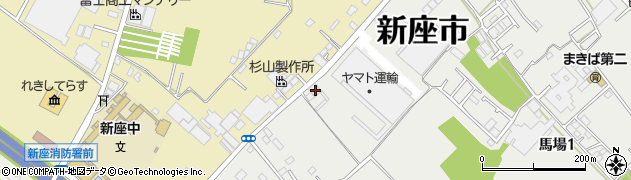 埼玉県新座市馬場1丁目12-2周辺の地図
