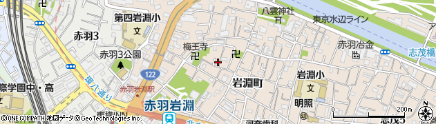 東京都北区岩淵町30-21周辺の地図