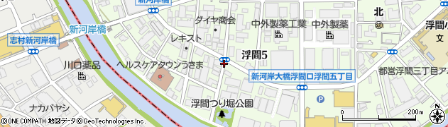 東京都北区浮間5丁目周辺の地図