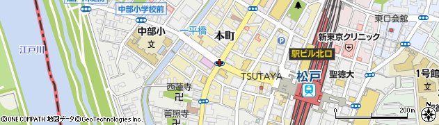 松戸駅入口周辺の地図