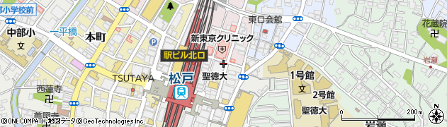 オリックスレンタカー松戸駅前店周辺の地図