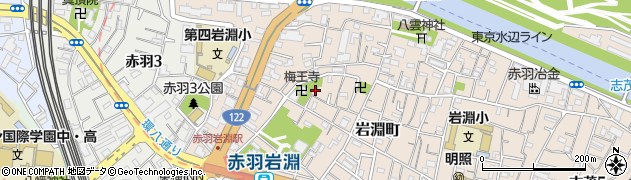 東京都北区岩淵町30周辺の地図