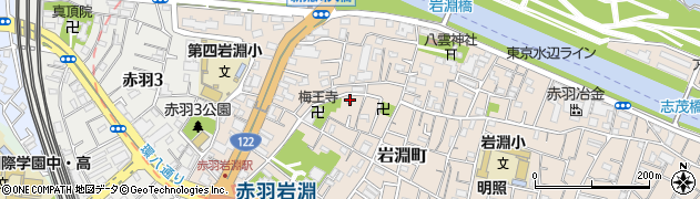 東京都北区岩淵町30-16周辺の地図