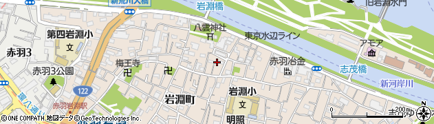 東京都北区岩淵町21周辺の地図