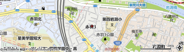 東京都北区赤羽3丁目周辺の地図
