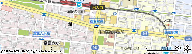 西台駅南周辺の地図