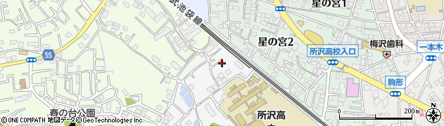 埼玉県所沢市久米1216周辺の地図