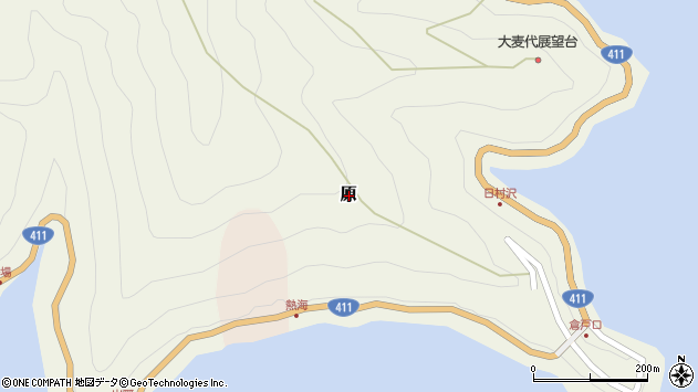 〒198-0223 東京都西多摩郡奥多摩町原の地図