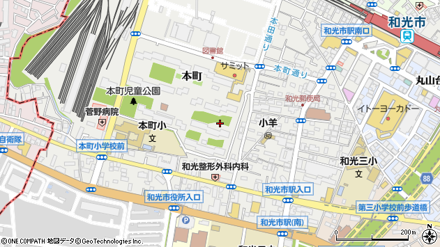 〒351-0114 埼玉県和光市本町の地図