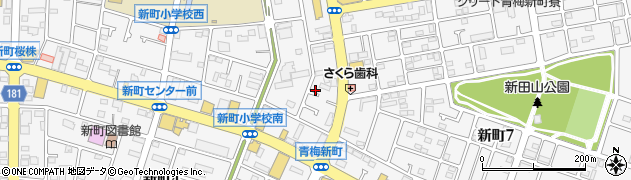 東京都青梅市新町周辺の地図