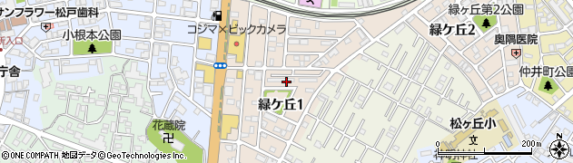 千葉県松戸市緑ケ丘周辺の地図
