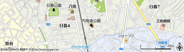 内海道公園周辺の地図