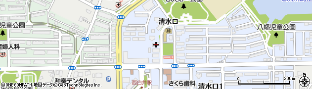 千葉県白井市清水口2丁目1-4周辺の地図