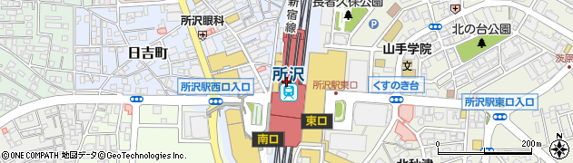 所沢駅周辺の地図