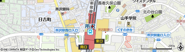 埼玉県所沢市日吉町1周辺の地図