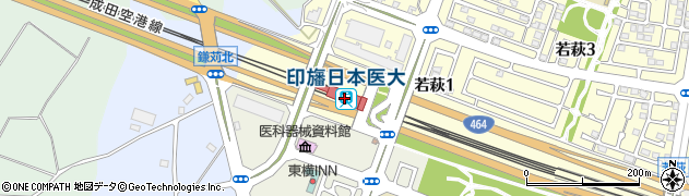 印旛日本医大駅周辺の地図