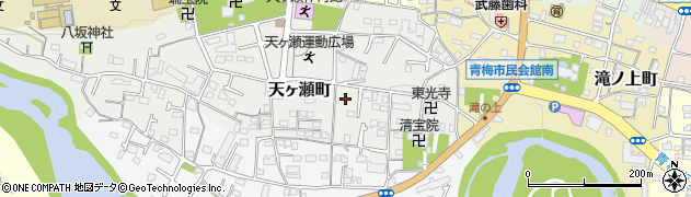 東京都青梅市天ヶ瀬町周辺の地図