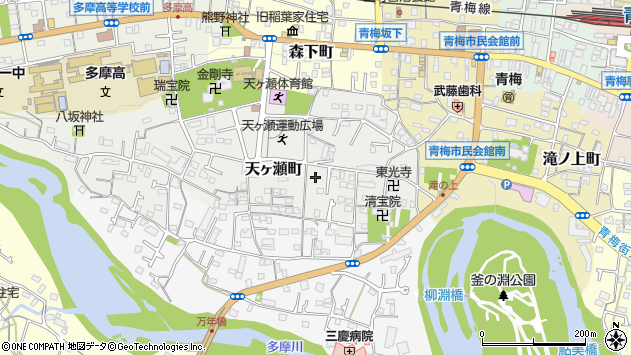 〒198-0087 東京都青梅市天ケ瀬町の地図