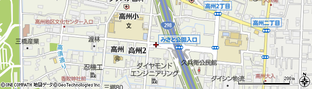 埼玉県三郷市高州周辺の地図